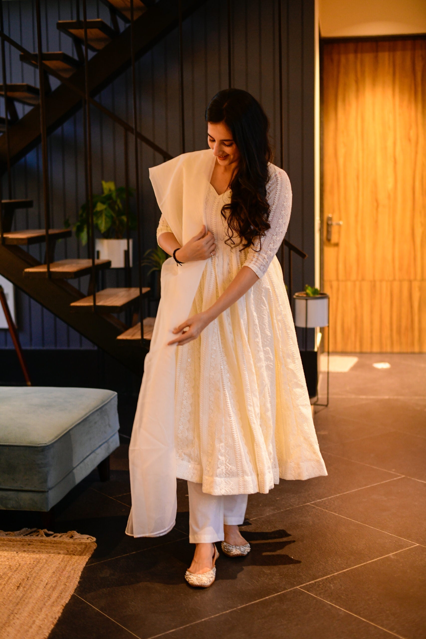 malini georgette embroidered suit set