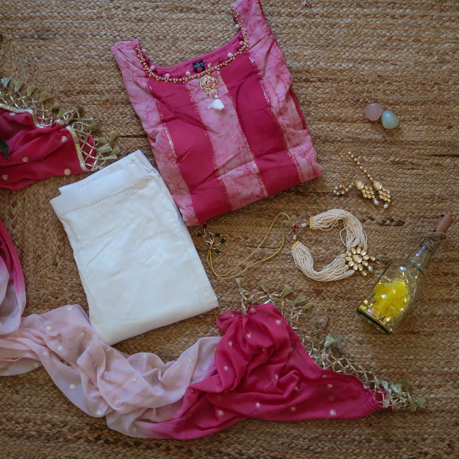 KesariyaVanity Hey, You Ready in Pink Beautiful? Festive Suit Set - DEAL