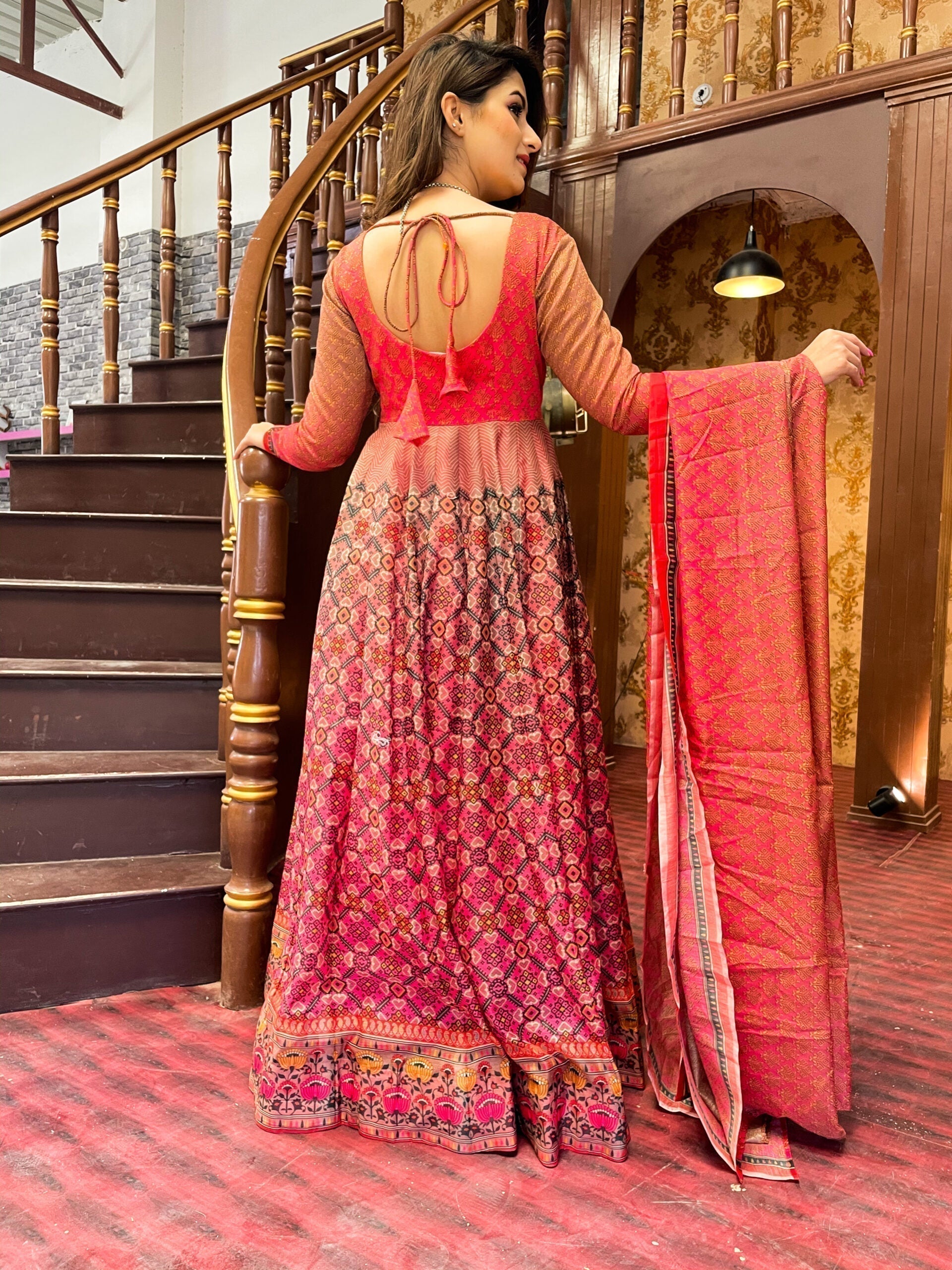 falak chanderi maxi set