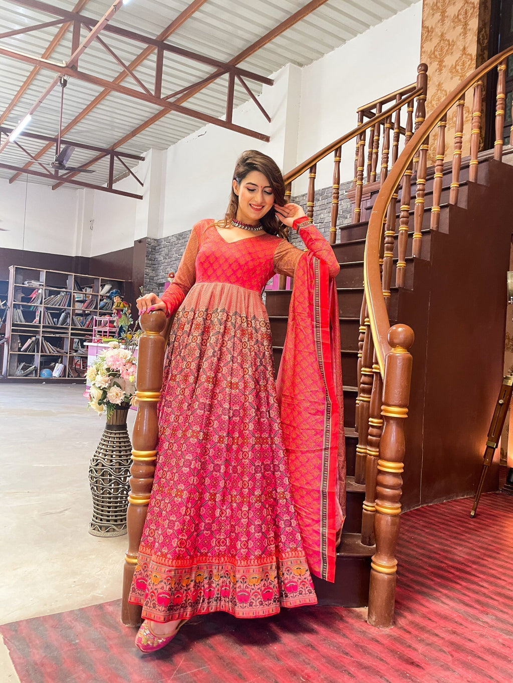 falak chanderi maxi set
