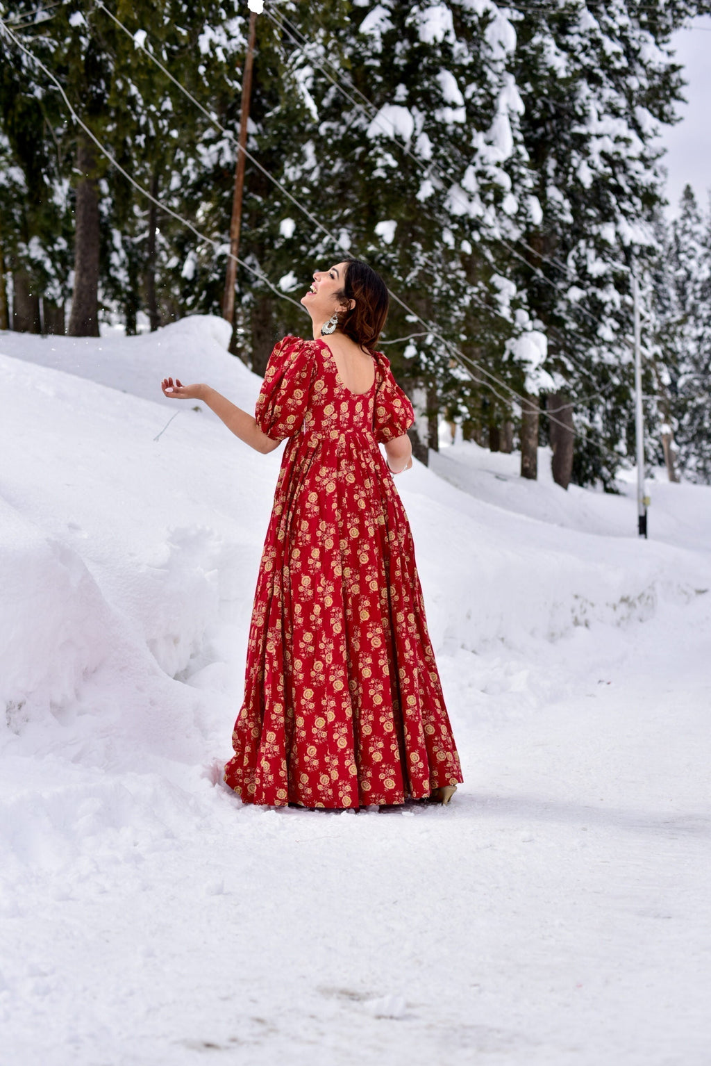 dhrishti red cotton dress
